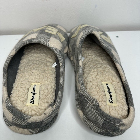 Dearfoams Men's Papa Bear Buffalo Checker Print Slippers Size Medium 9-10 NWOT - Picture 8 of 9